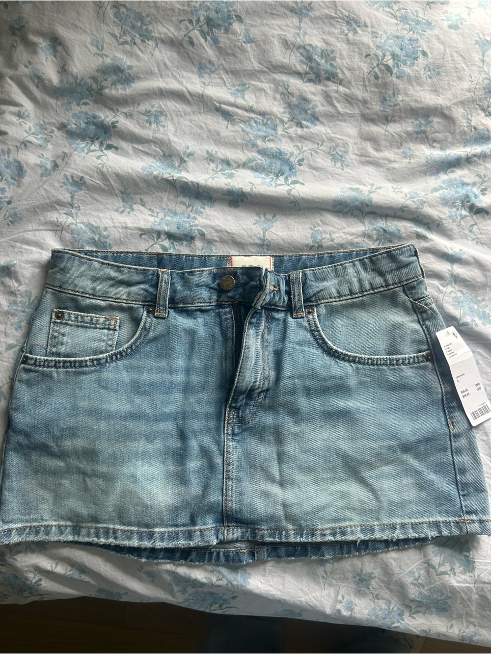 BDG Light Blue Denim Mini Skirt